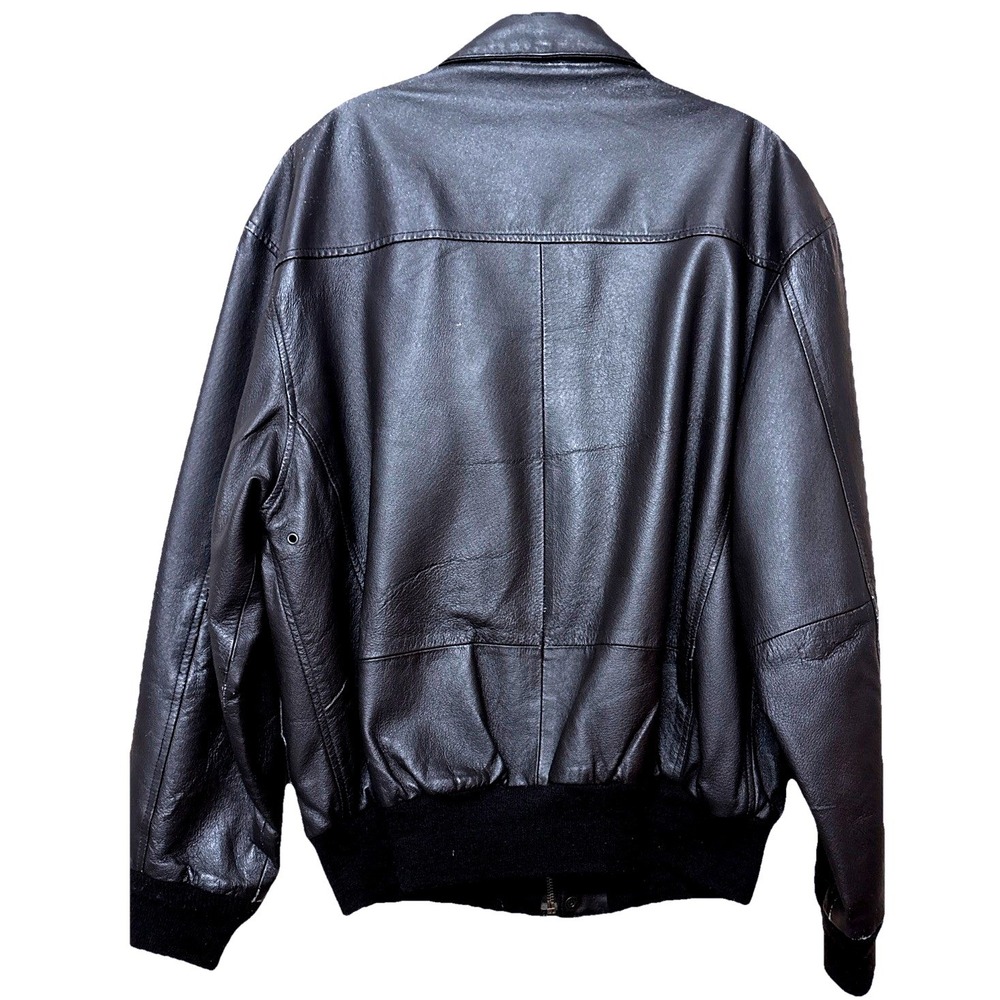 Airborne Leathers Air Force A-2 Flight Jacket Mens Medium Brown Leather Bomber - Picture 2 of 7